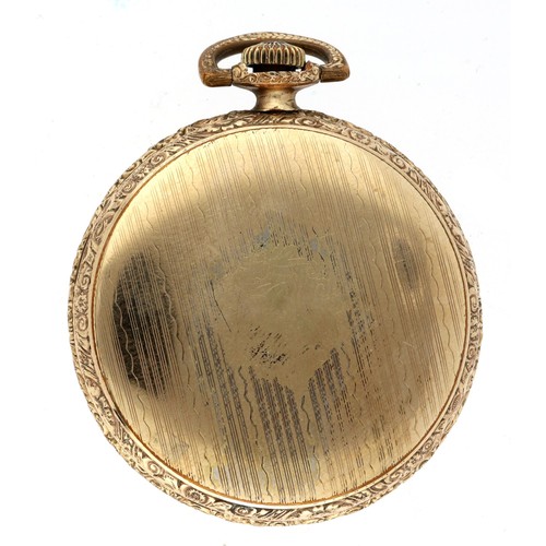 50 - Elgin National Watch Co. gold plated lever pocket watch, serial no. 26685217, circa 1923, signed 17 ... 