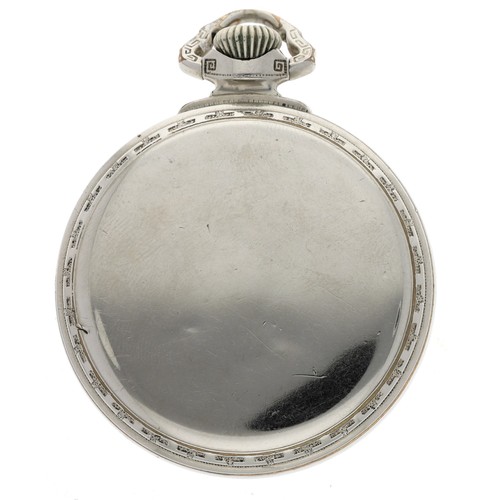 53 - American Waltham 'Vanguard' 14k white gold filled lever pocket watch, serial no. 19056705, circa 191... 