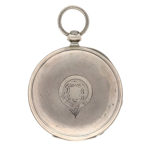 56 - American Waltham silver lever pocket watch, serial no. 5249341, circa 1891, signed movement with Pat... 