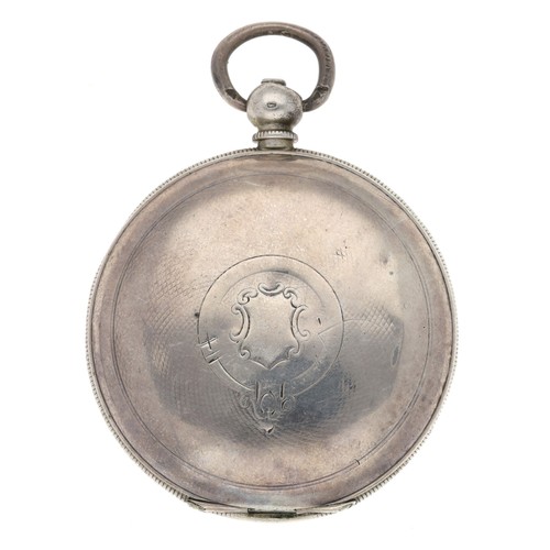 62 - Billodes - Turkish Market silver (0.800) lever hunter pocket watch, the half plate movement signed a... 