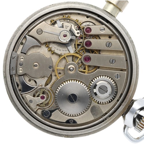 63 - Customised minute repeating stainless steel lever pocket watch, movement no. 8056, with compensated ... 