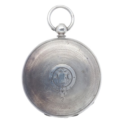 9 - J. Whiteman, Northampton - Victorian silver fusee lever hunter pocket watch, London 1853, signed mov... 