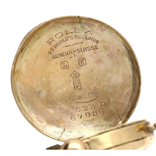 293 - Rolex 9ct lady's wristwatch, import hallmarks Glasgow 1929, circular enamel dial with Roman numerals... 