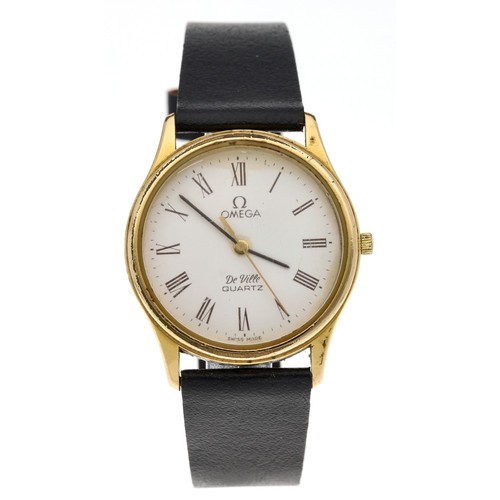 273 - Omega De Ville Quartz gold plated and stainless steel gentleman's wristwatch, reference no. 195.0011... 