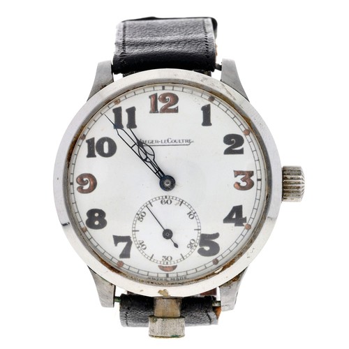 347 - Customised Military style 'pilot's' minute repeating stainless steel wristwatch, printed dial with A... 