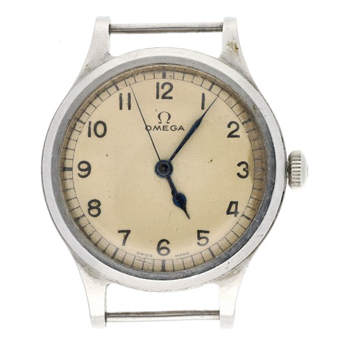 348 - Omega British Military R.A.F. Pilot's wristwatch, serial no. 9818629, circa 1956, signed circular si... 