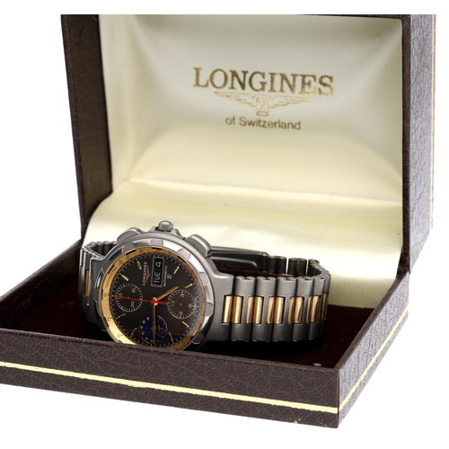 308 - Longines Conquest Ti automatic chronograph titanium gentleman's wristwatch, reference no. 4983 676, ... 