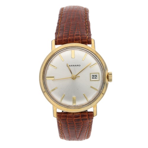 324 - Garrard gold plated and stainless steel gentleman's wristwatch, circular silvered dial, ETA 2763 17 ... 