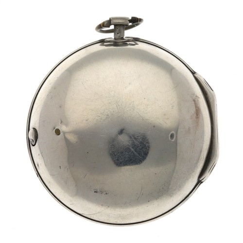 73 - Jno. Hyland, London - George III silver pair cased verge pocket watch, London 1783, signed fusee mov... 