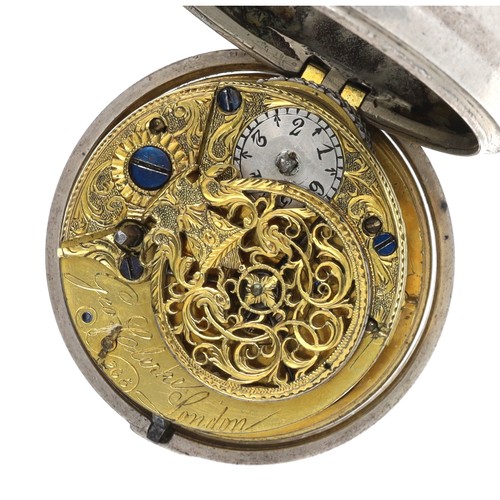 78 - George Clerke, London - English 18th century silver pair cased verge pocket watch, London 1780, sign... 