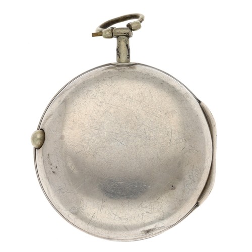 89 - William Spalding, Gainsboro - English 18th century silver pair cased verge pocket watch, London 1778... 