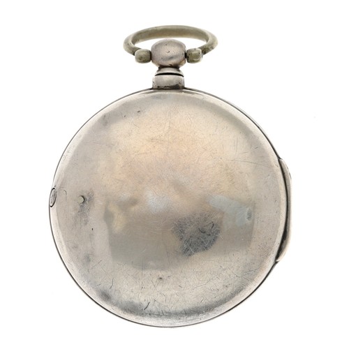 38 - Thos. Hume, London - George IV silver pair cased verge pocket watch, London 1826, signed fusee movem... 