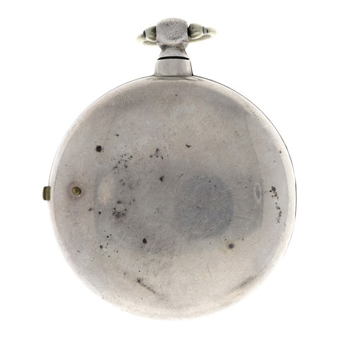 43 - Roberts, Battel - Early 19th century silver verge pair cased pocket watch, London 1822, signed fusee... 