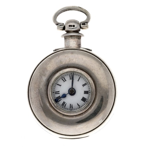 49 - H. Robinson, Shrewsbury & Ludlow - Victorian silver pair cased verge half hunter pocket watch, B... 