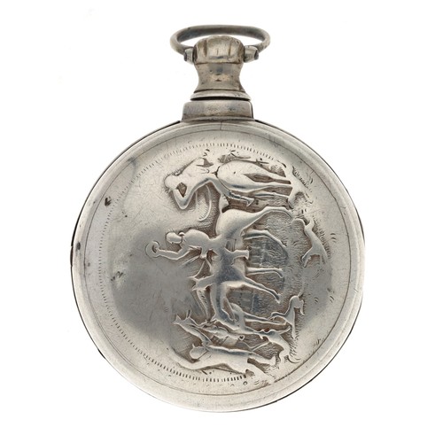 67 - T. Warwick, Birmingham - 19th century silver pair cased verge pocket watch, Birmingham 1815, signed ... 