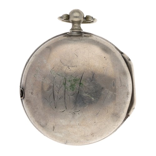 3 - Joseph Walley, Liverpool - George III silver pair cased verge pocket watch, London 1770, the signed ... 