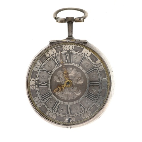 10 - Simon De Charmes, London - early 18th century silver pair cased verge pocket watch, circa 1710, sign... 