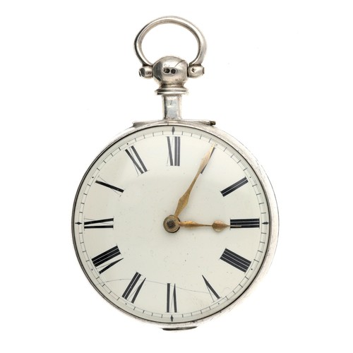 11 - Henry Lower, Coventry - early 19th century English silver pair cased verge pocket watch, London 1831... 