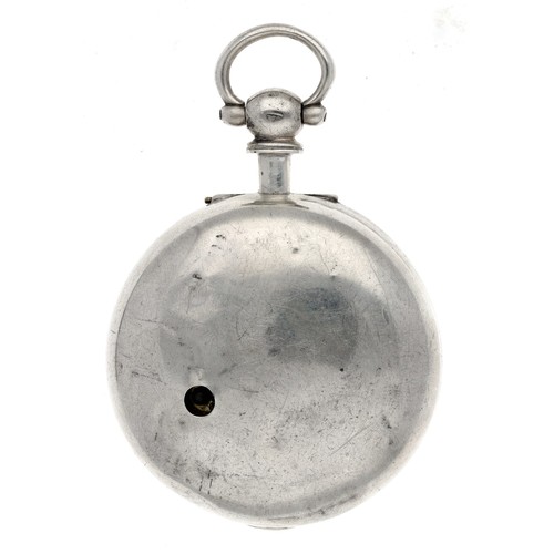 11 - Henry Lower, Coventry - early 19th century English silver pair cased verge pocket watch, London 1831... 