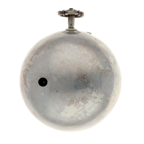 25 - Jasper Harmar, London - English early 18th century silver pair cased verge pocket watch, circa 1700,... 