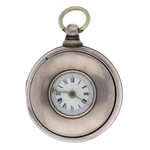 26 - Wm Underhill, Newport - Early 19th century silver pair cased verge half hunter pocket watch, Birming... 