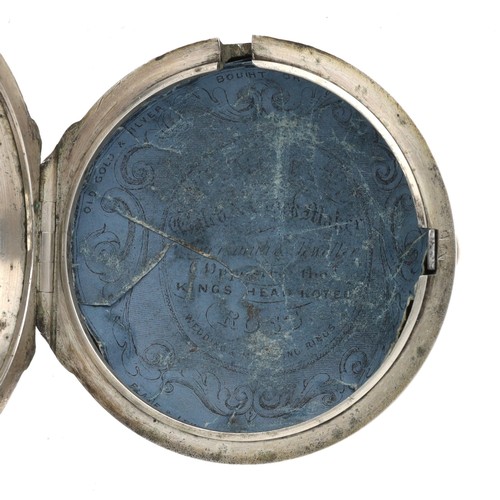 29 - Robert Dale, London - George III English silver pair cased verge pocket watch, London 1769, signed f... 