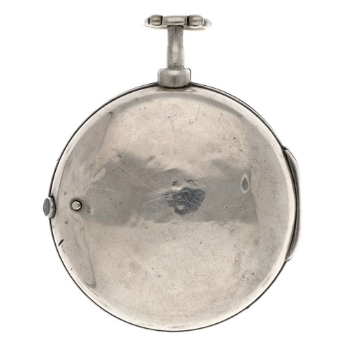 36 - Thos. Johnson, London - early 19th century silver pair cased verge pocket watch, London 1810, signed... 