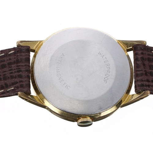 682 - Smiths Imperial gold plated and stainless steel gentleman's wristwatch, circular silvered dial with ... 