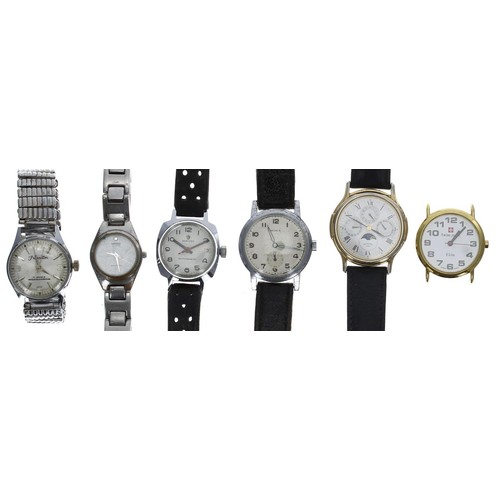 802 - Quantity of assorted wristwatches to include Cyma Navystar, Smiths De Luxe, Avia Electronic Swissoni... 