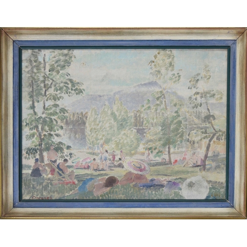 720 - Philip Connard CVO.,RA.,RWS. (1875-1958) - Scene in Richmond Park, London, signed Connard and inscri... 