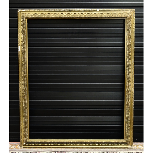 732 - Large giltwood and gesso frame, with acanthus leaf border, 47