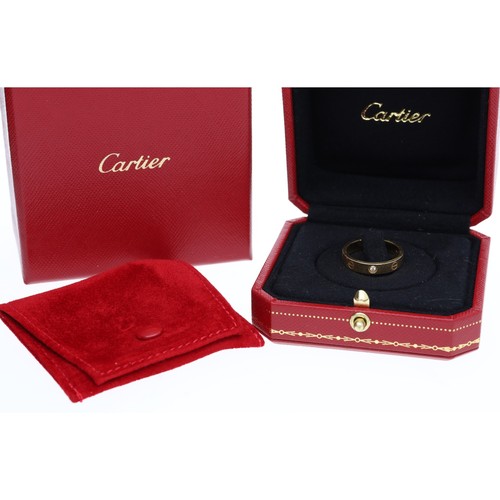 247 - Cartier Love Wedding Band 18ct and diamond set  ring, signed, Cartier 56, no. EZD720, width 4mm, 5gm... 