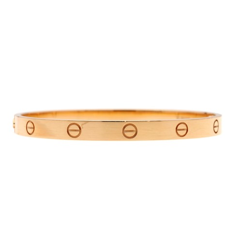 245 - Cartier Love 18ct rose gold bangle, signed Cartier 19, no. RJB036, 34.1gm, width 67mm** with the ori... 