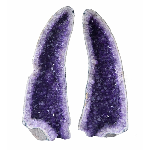 582 - Tall pair of impressive large amethyst geodes, 26.5