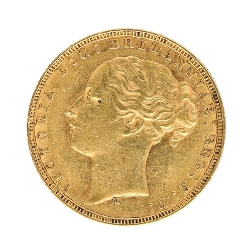 236 - Victorian 'young head' 1880 full sovereign coin, 8gm