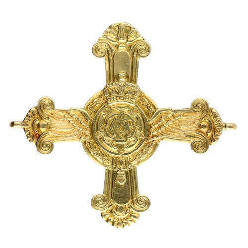 570 - 'RAF Distinguished Flying Cross' gold pendant, bearing the signature Cartier, London and numbered W9... 