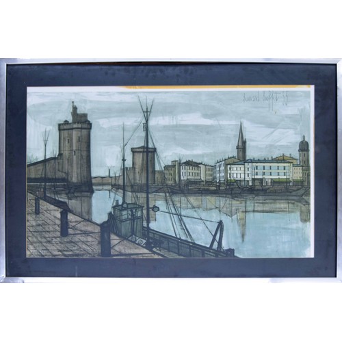 664 - Bernard Buffet (French 1928-1999) - Le Port de la Rochelle, coloured lithograph, 37