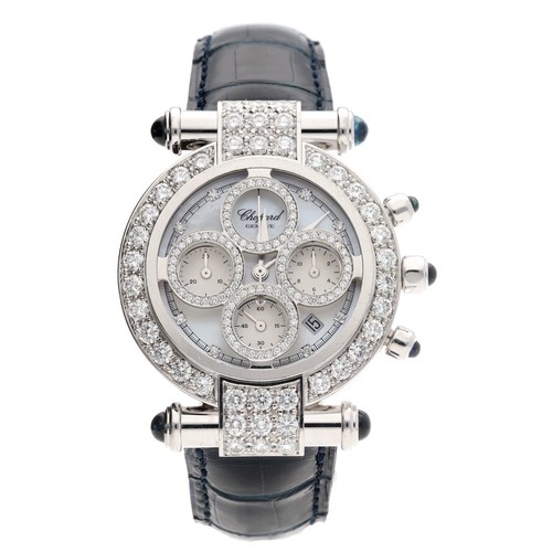 12 - Impressive Chopard Imperiale Chronograph 18ct  diamond and sapphire set wristwatch, case no. 37/3354... 