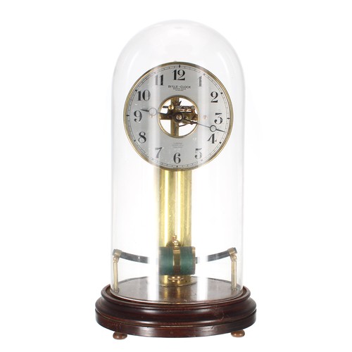 1103 - Bulle-Clock electric mantel clock, the silvered chapter ring signed and inscribed O. Wehrle, Market ... 