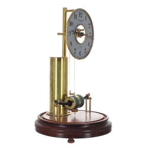 1103 - Bulle-Clock electric mantel clock, the silvered chapter ring signed and inscribed O. Wehrle, Market ... 