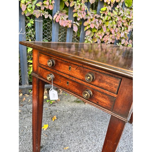 1747 - 19th century mahogany rectangular silver/side table, the moulded top over two shallow frieze end dra... 