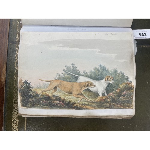 663 - English school (19th century) - An interesting album of pencil and watercolour studies of various su... 