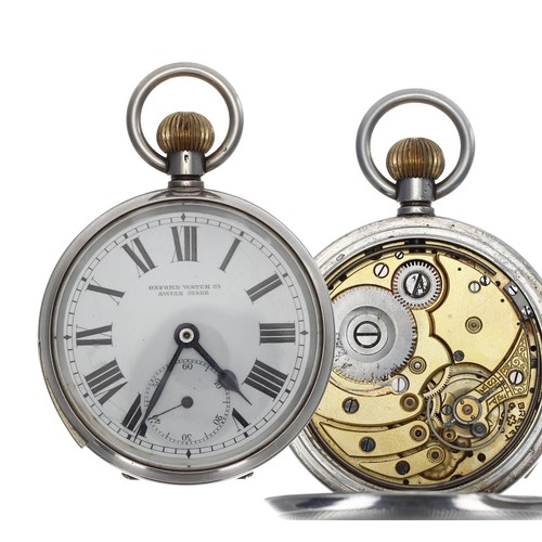 884 - Oxford Watch Co. - Good Swiss silver (0.935) quarter repeating pocket watch, unsigned movement stamp... 