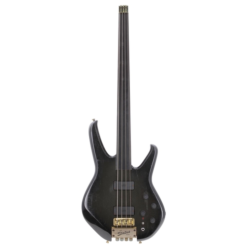 29 - Chris Cross (Ultravox) - stage and studio used 1986 Status Graphite Series 2000 fretless headless ba... 