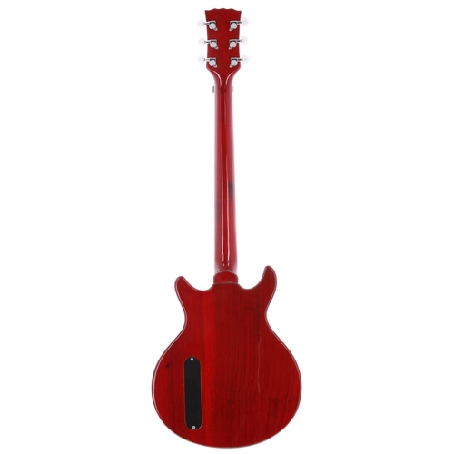 5 - Chris Cross (Ultravox) - modified Doublecut LP Junior type electric guitar, cherry finish, with re-l... 