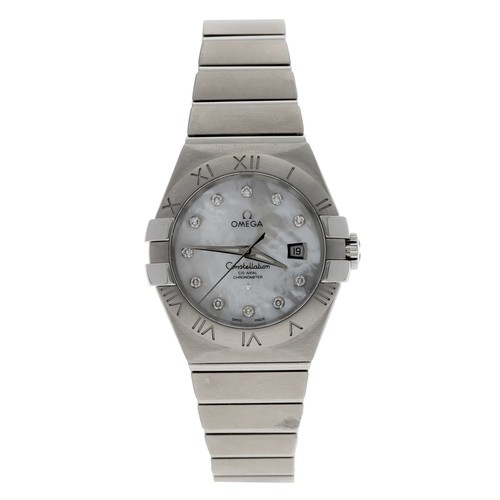 509 - Omega Constellation Co-Axial Chronometer automatic stainless steel lady's wristwatch, reference no. ... 