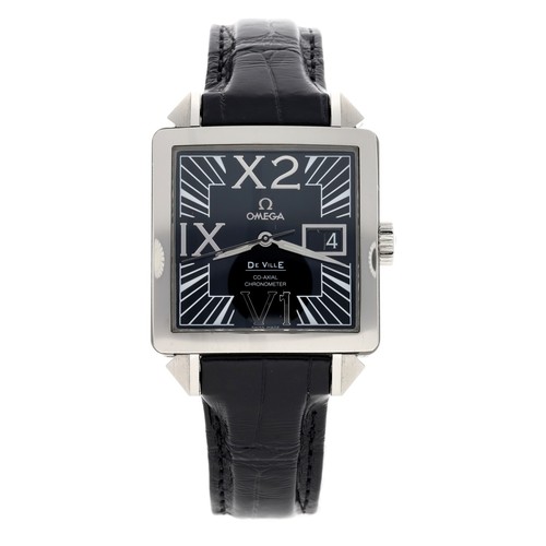 531 - Omega De Ville X2 Big Date Co-Axial Chronometer automatic square cased stainless steel gentleman's w... 