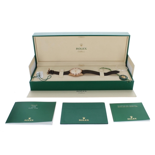 573 - Rolex Cellini Date 18ct Everose automatic  gentleman's wristwatch, reference no. M50515, serial no. ... 