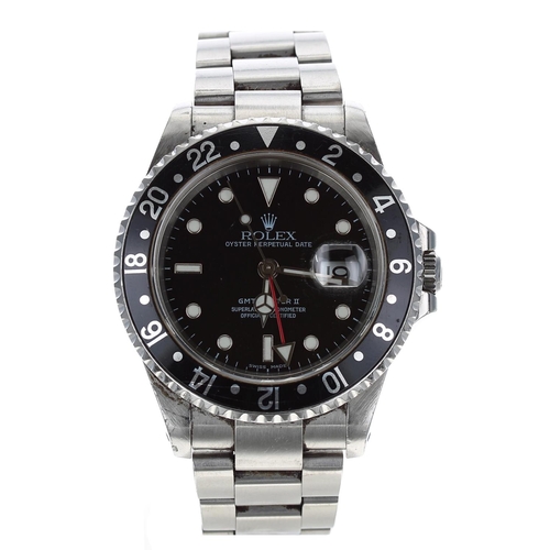 570 - Rolex Oyster Perpetual Date GMT-Master II stainless steel gentleman's wristwatch, reference no. 1671... 