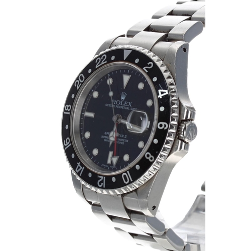 570 - Rolex Oyster Perpetual Date GMT-Master II stainless steel gentleman's wristwatch, reference no. 1671... 